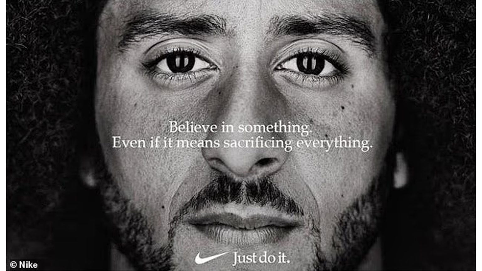 Nike case study graphic showing brand value decline marketing analysis